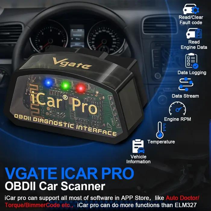Vgate iCar Pro elm327 V2.3 OBD 2 OBD2 outils de diagnostic de voiture WIFI Bluetooth 4.0 pour Androi