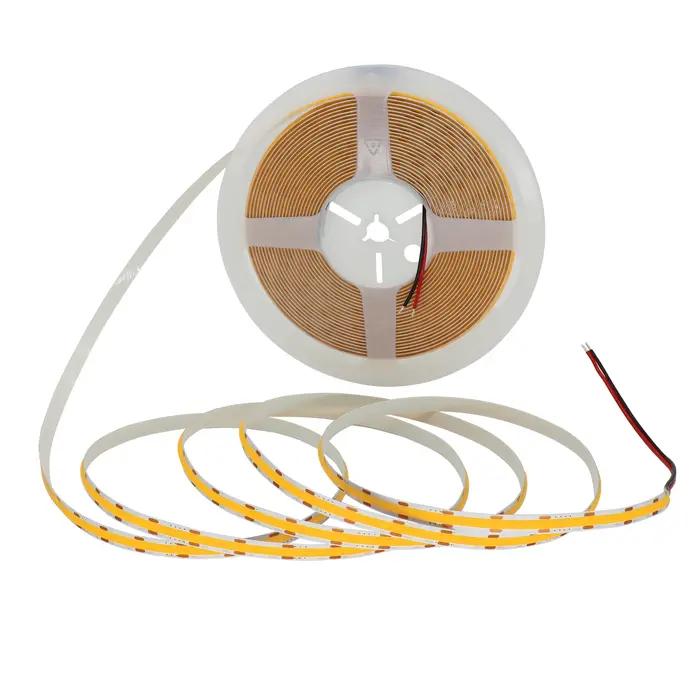 Bande lumineuse LED COB 10m, 2700K, 3000K, 4000K, 6000K, blanc chaud, 24V, 12V, variable, Flexible,