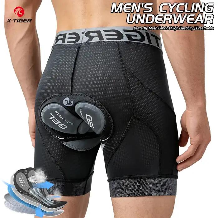 Shorts de Cyclisme 5D Rembourrés X-TIGER pour Hommes Confortables et Respirants Occasions de Cyclisme et Randonnée