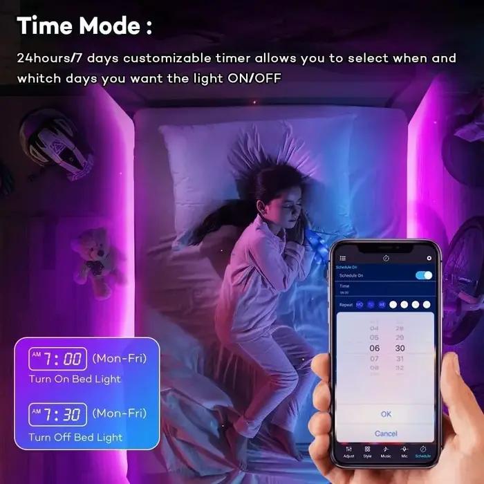 Tuya – contrôleur intelligent pour bande lumineuse Led RGB, avec télécommande DC12V-24VWIFI, contrôl