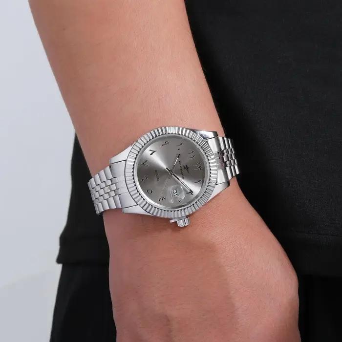 Montre homme luxe haut de gamme avec date - montre acier inoxydable casual business sport cadeau