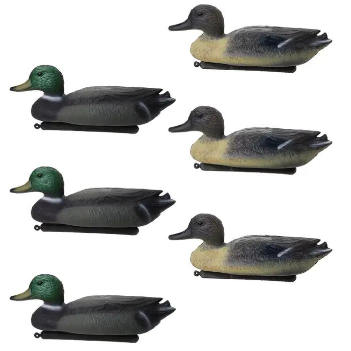 6 leurres flottants canards 3D avec quille pour chasse pêche accessoires extérieur appâts réalistes