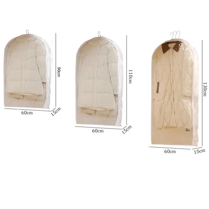Sac de rangement anti-poussière en plastique pour vêtements d'hiver et épais, multifonctionnel et réutilisable pour organiser la garde-robe