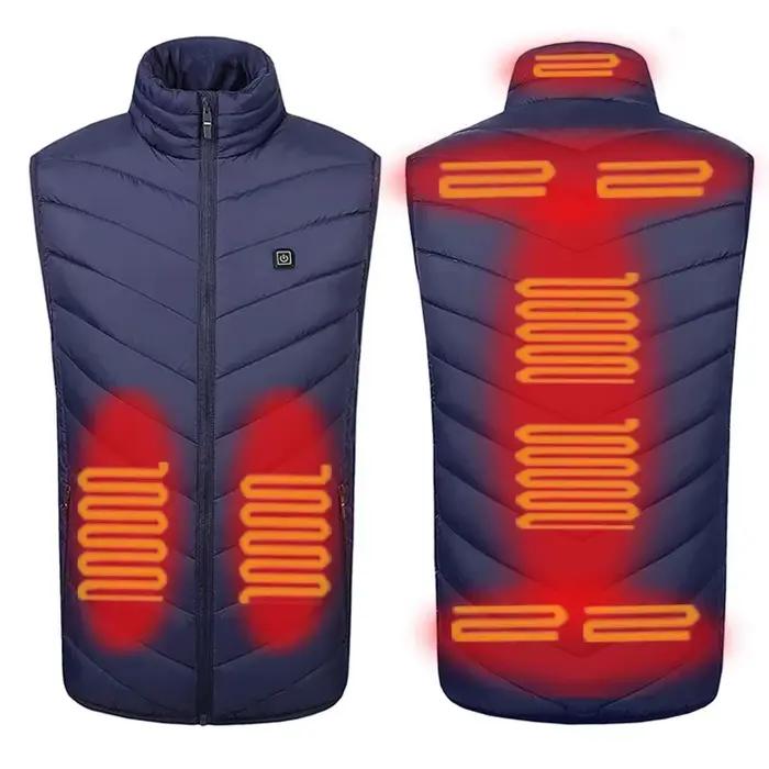 Veste thermique chauffante électrique intelligente en coton pour hommes et femmes, avec chauffage infrarouge, pour activités hivernales et randonnées