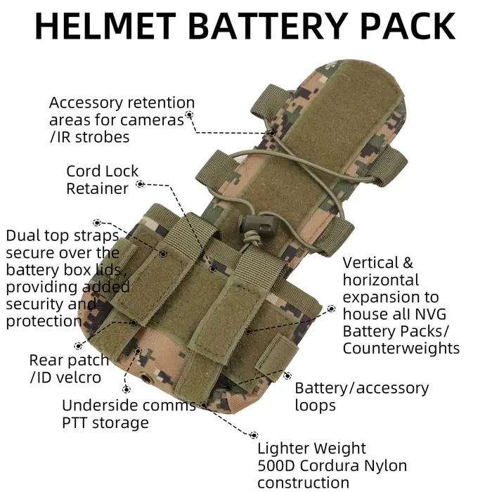 Poche batterie contrepoids pour casque tactique chasse - Accessoire casque MK2 BOOIU