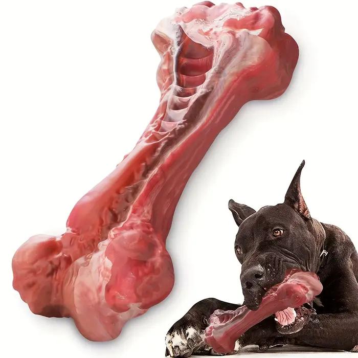 Jouet à mâcher indestructible pour chien, pour mâcheurs agressifs, forme d'os en caoutchouc naturel