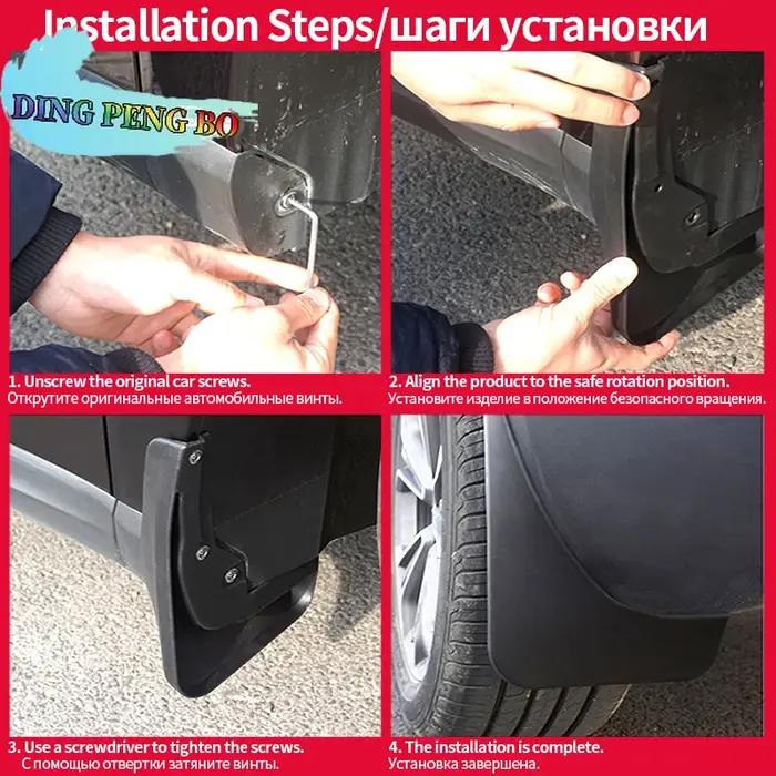 Bavettes de voiture garde-boue pour Jeep Compass 2011-2016 garde-boue en plastique souple garde-boue