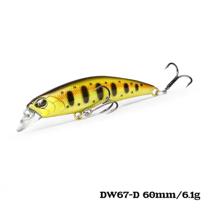 TSURINOYA 60S leurre de pêche méné coulant DW67 60mm 6.1g appât dur artificiel brochet bar truite Jerkbait rivière Wobbl