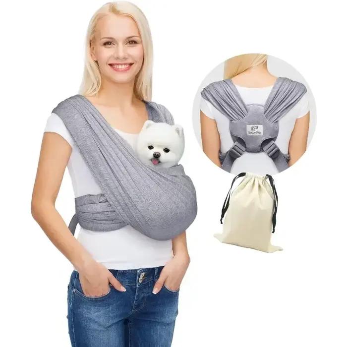 Porte-chien pour petits chiens, face avant, écharpe mains libres pour chat, taille réglable en coton