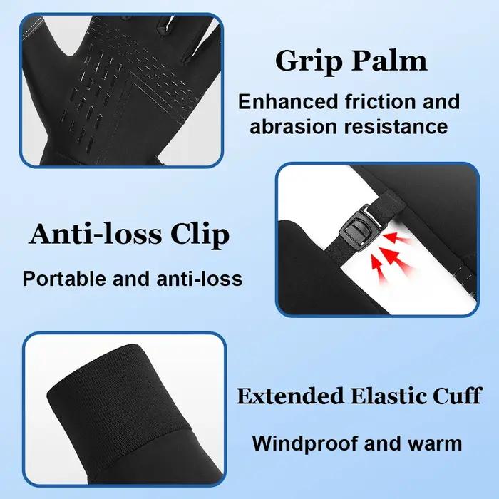Gants de chasse chauffants hiver tactiles homme femme - Gants fins polaire anti-dérapage pour chasse