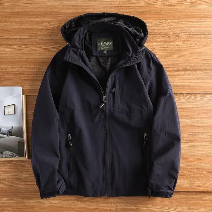 Veste militaire imperméable coupe-vent polyester pour hommes randonnée escalade printemps automne avec capuche grandes taillesOptionsResolverOptions
