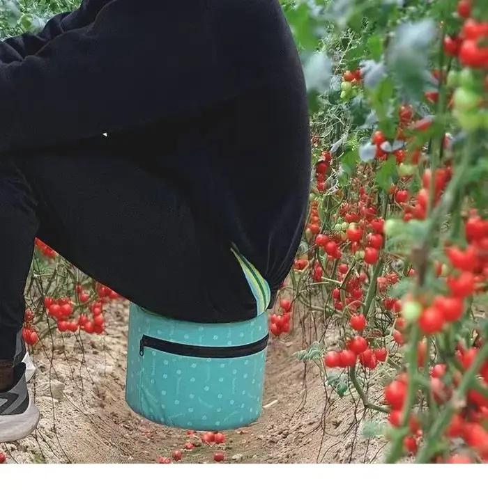 Tabouret portable de jardin, banc léger, siège rond, chaise de pêche en plein air pour le jardinage
