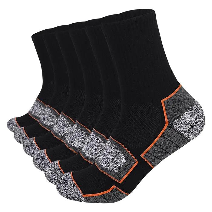 Lot 6 paires chaussettes chasse randonnée épaisseur - Coton anti-odeurs tailles 35-50 unisexe
