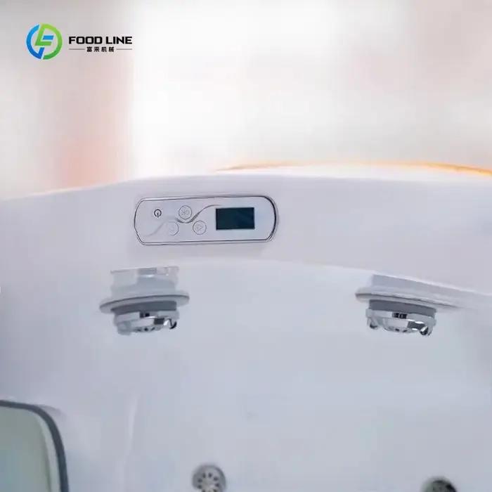 Spa de bain d'ozone d'hydrothérapie de Massage de bulle personnalisé pour les chiens escaliers réglables de fond