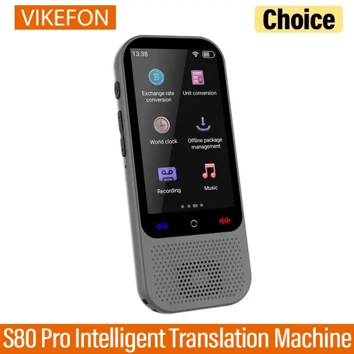 Traducteur intelligent S80 Pro 138 langues enregistrement IA GPT chat temps réel hors ligne