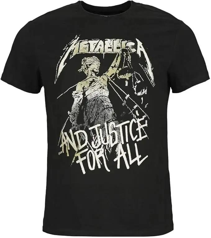 T-shirt Metallica Justice For All à motifs artistiques, mode d'été, pour hommes et femmes, en coton,