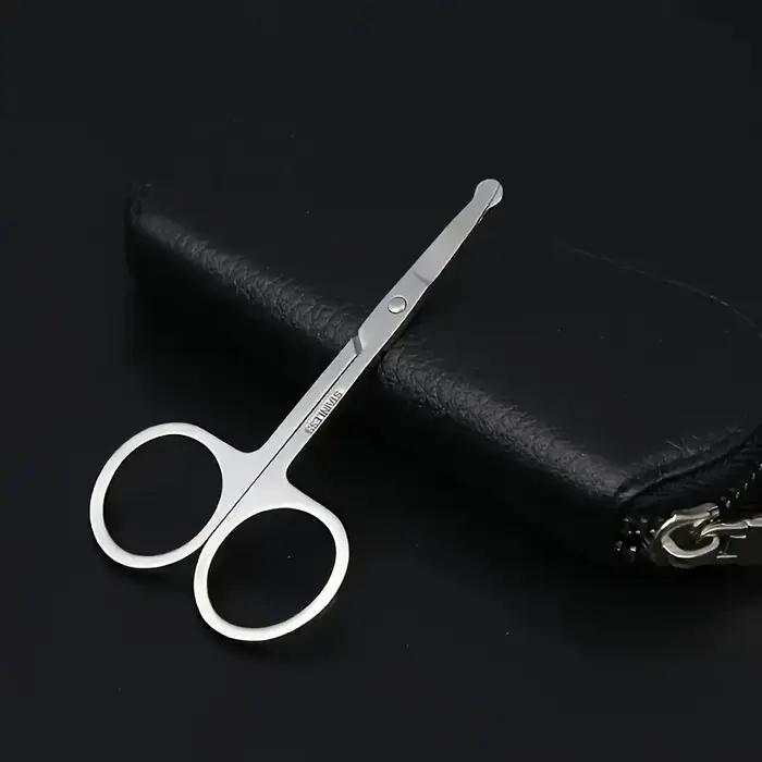 Ciseaux de coupe à tête ronde de précision-coupe de toilettage des poils du nez, outils de coupe de