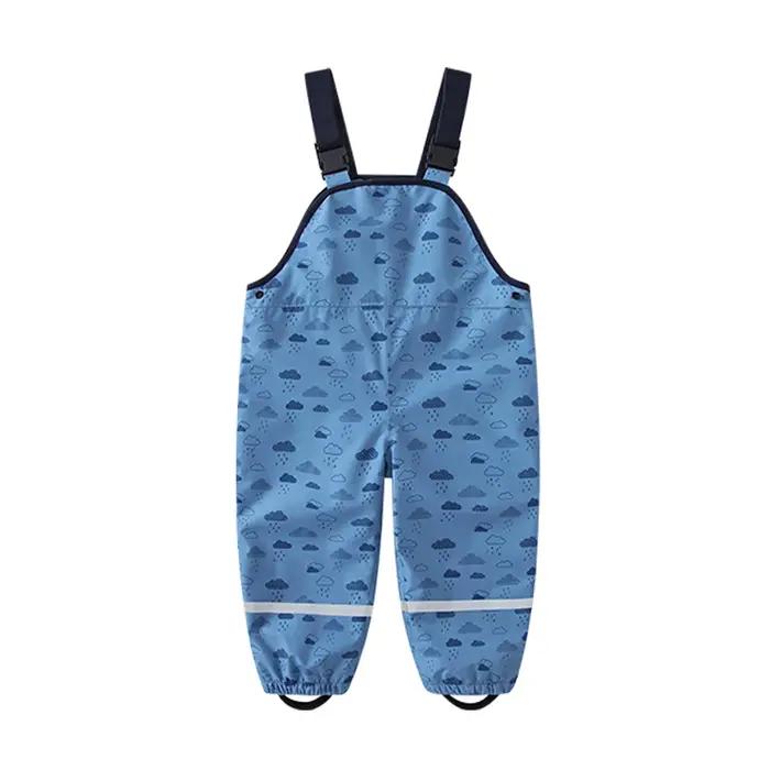 HONEYKING enfants pantalons de pluie imperméables combinaisons pour bébés garçons filles salopette