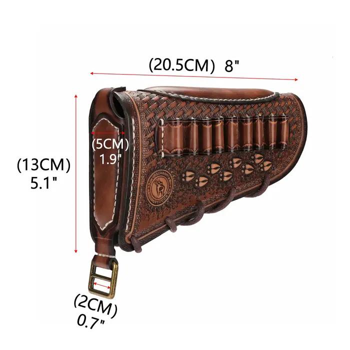 Tourbon-Couverture de crosse en cuir pour fusil