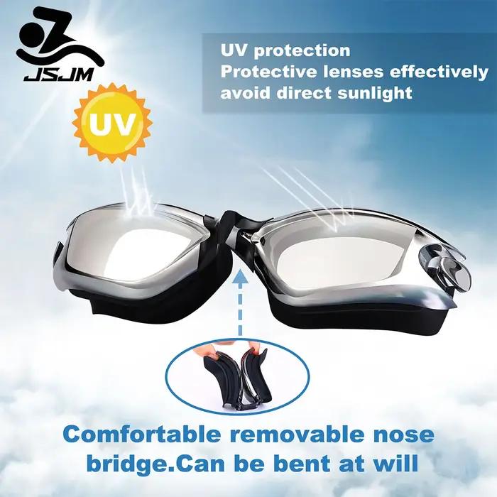 JSJM nouveau professionnel adulte Anti-buée Protection UV lentille hommes femmes lunettes de natatio