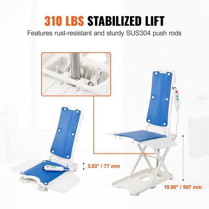 SucceBuy Dispositifs de levage de chaise électrique pour soulever les personnes âgées hors sol, haut