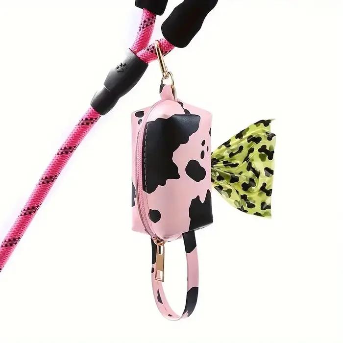 Distributeur de sacs de merde de chien motif léopard