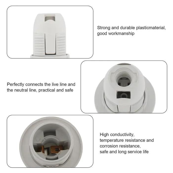 Support de lampe E14, adaptateurs de douille de lumière, basse de lampe, coque en plastique isolante