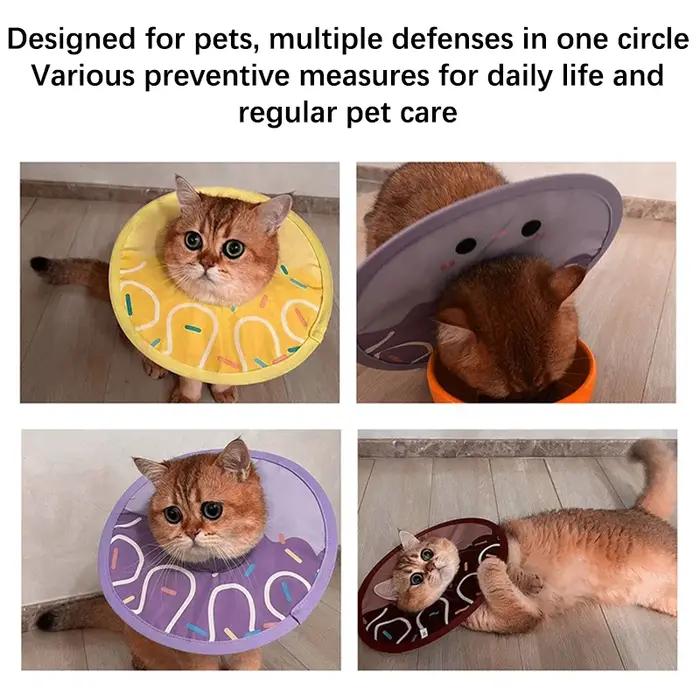Collier de protection anti-morsure pour animaux de compagnie dacron élégant multicolore pour convalescence et sécurité des chats chiens occasions spéciales
