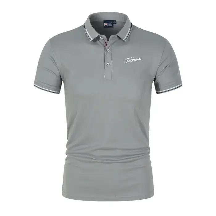 Polo décontracté uni à manches courtes pour homme 2026 – T-shirt d'été tendance
