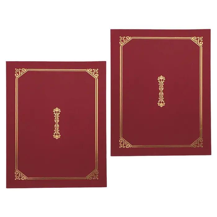 Porte-certificats A4, 2 pièces, couvertures de diplôme, design élégant et luxueux, dossiers de présentation en papier robuste pour diplômes du lycée et du collège