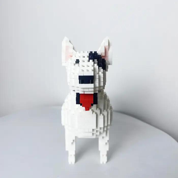 Modèles de chiens Pine Lion Golden Retriever Doberman Inu en micro-blocs de construction - Ornement de bureau