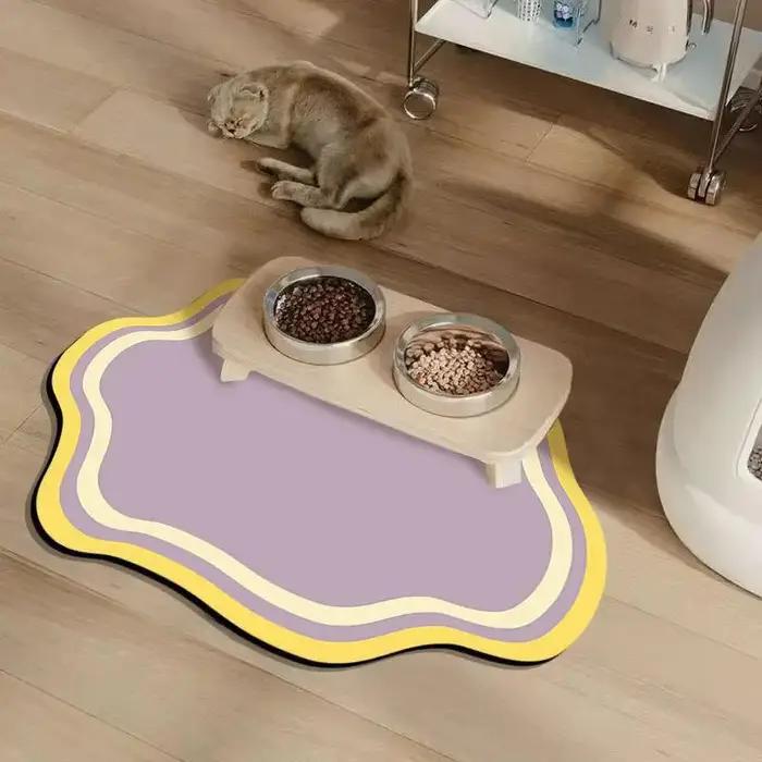 Tapis d'alimentation en terre de diatomée pour animaux de compagnie