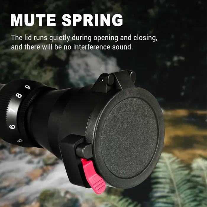Couvercle d'objectif de portée de fusil 39.4-48mm couvercles de portée à ouverture rapide capuchon de protection de portée optique pour lunettes de visée accessoire pour pistolets à air comprimé et armes à feu occasions de tir en plein air et compétitions de tir