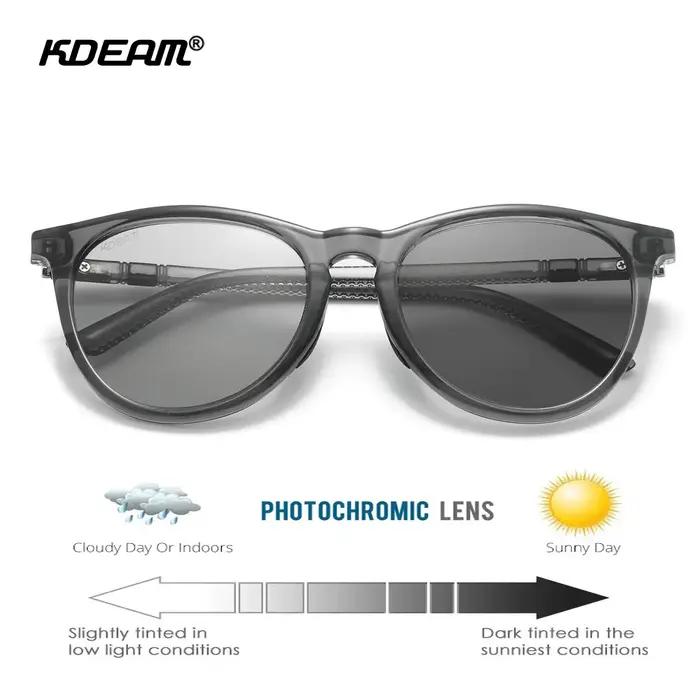 KDEAM nouvelles lunettes de soleil polarisées rondes Sports de plein air hommes lunettes de pêche fe