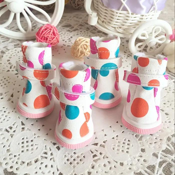 Chaussures en fourrure épaisse pour animaux de compagnie