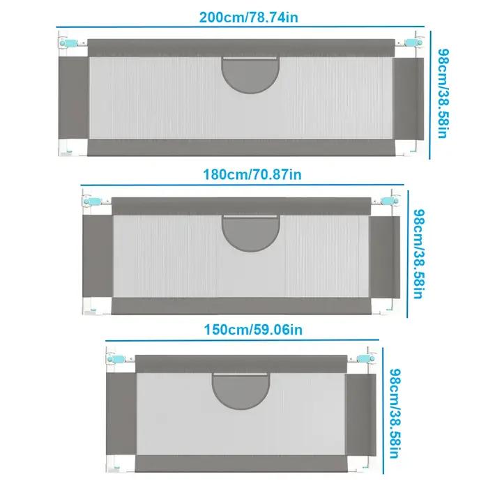 Clôture de lit de bébé 150/180/200cm, Rail de lit de bébé, barrière de lit pour enfants, clôture de