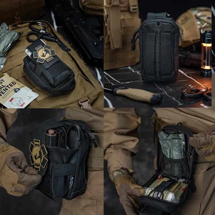 Trousse de premiers secours Rhino Rescue EDC avec bandages et dispositifs médicaux pour survie en plein air et en ville pour personnes cherchant autonomie et sécurité