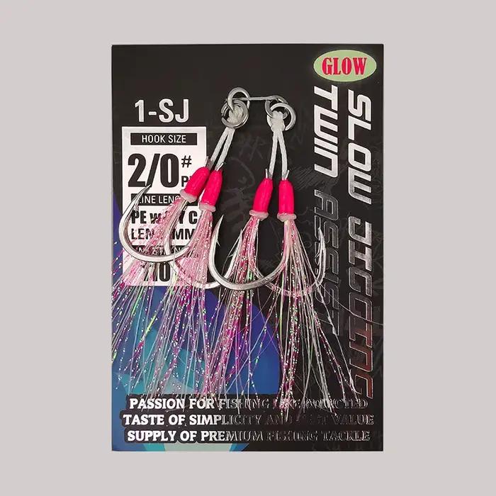 1-SJ – double assistance à gabarits lent avec crochets Mustad