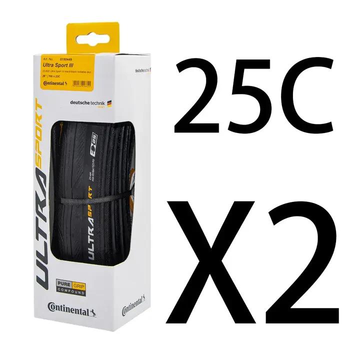 Continental Ultra Sport III 700x23/25/28c noir pliant PureGrip 3 pneu de vélo de route