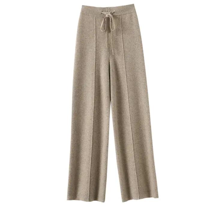 Pantalon large en cachemire polyvalent