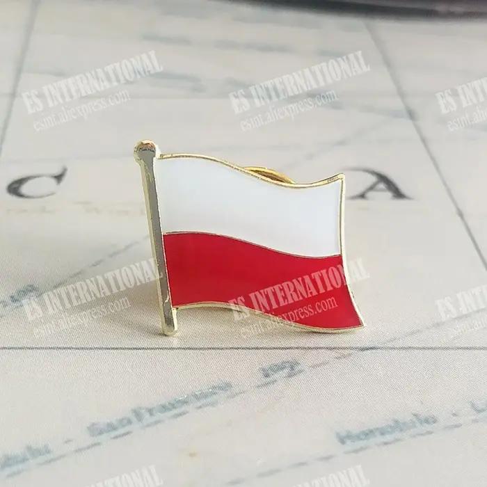 Épingles à revers drapeau National de la pologne, Badge en métal époxy et émail, broche de peinture,