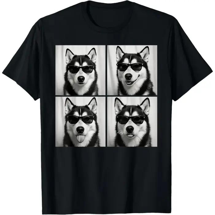 Drôle sibérien Husky amant mignon Huskies chien t-shirts hommes coton Humor Streetwear t-shirt à manches courtes unisexe vêtements amples