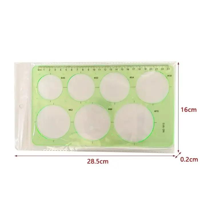 Règle de dessin technique en plastique pour étudiants et professionnels, modèle géométrique, outil de mesure pour cercles et ellipses, polyvalent et durable ```