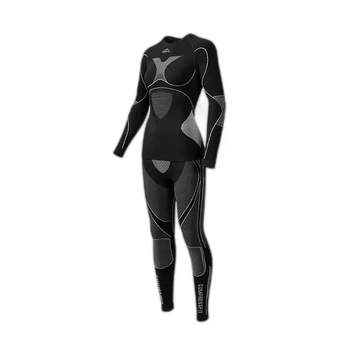 Sous-vêtements de moto slim à séchage rapide pour hommes et femmes, maillot et pantalon de course, vêtements de moto chauds imbibés, vêtements d'équitation et de ski