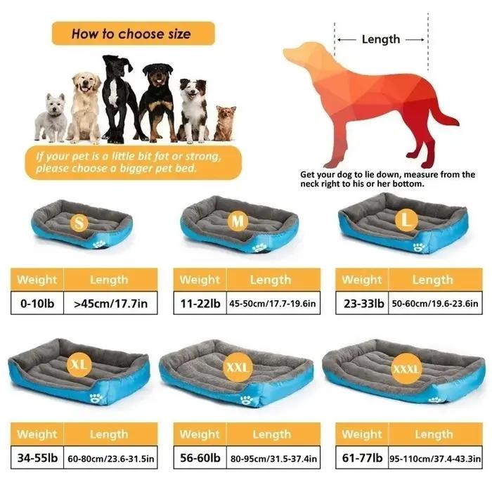 Grand nid carré L-3XL pour animaux de compagnie