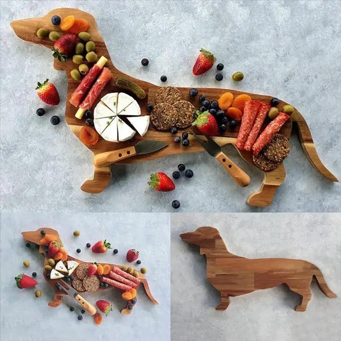 Assiette à dîner pour chien teckel de 15.7 pouces