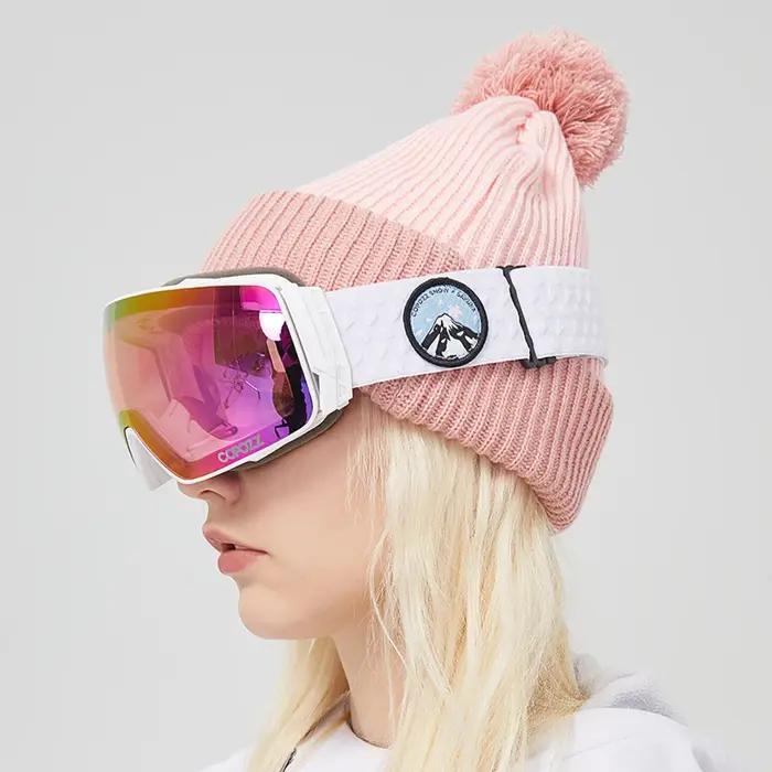 Copozz lunettes de Ski polarisées magnétiques Anti-buée hiver Double couche Protection UV400 hommes