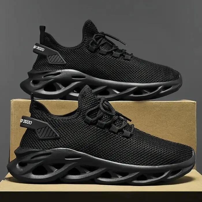 Hommes sport course noir Jogging chaussures espadrilles décontractées marron extérieur respirant maille femmes léger