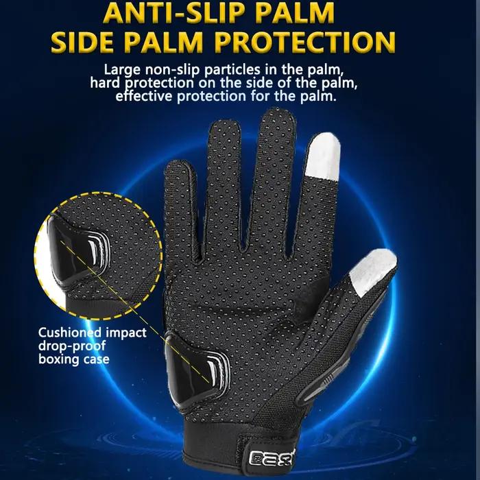 Gants de Moto Respirants à Doigts Complets, Résistants à l'Usure, pour Course de Motocross, Écran Ta