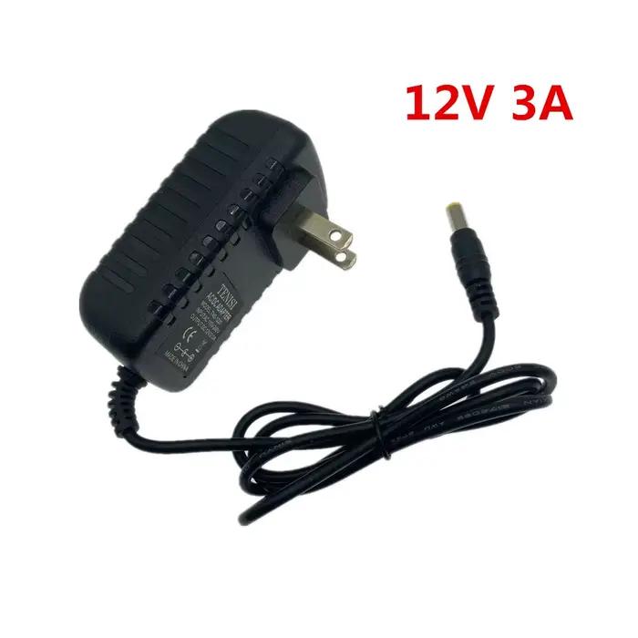 Adaptateur d'alimentation pour bande lumineuse LED avec connecteur, prise ue AC 100-240V à DC 12V 1A